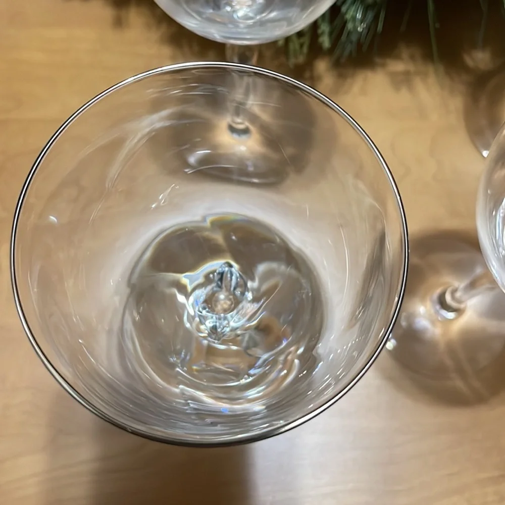 4 Replacements Lenox Expressions Shape Rhythm Wine Glasses - Picture 6 of 12